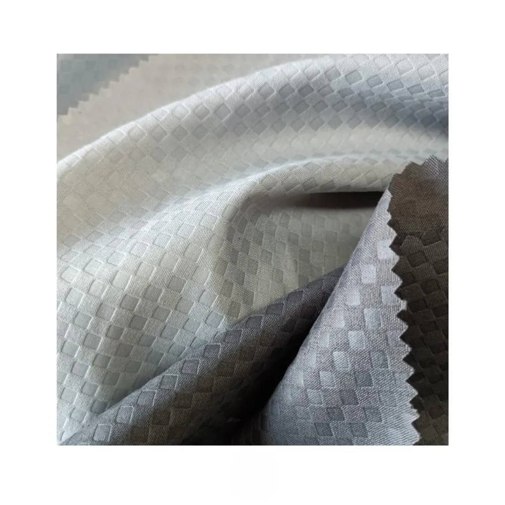 high quality 100 polyester bed sheet fabric plain dyed solid color embossed microfiber plaid fabric for home textile