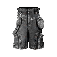 Short décontracté personnalisé en coton de haute qualité pour hommes, nouveau design de short vintage avec broderie délavée pour hommes
