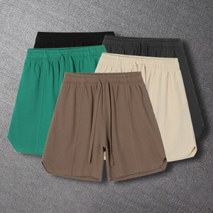 Pantalones cortos deportivos holgados con logotipo personalizado para hombre, mezcla de algodón y poliéster para atletismo y ropa de calle - Product Image 4