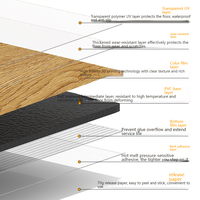 Losetas Autoadhesivas para Pisos LVT, Material Ecológico, Tablones de PVC para Comedor, Adhesivo para Pisos con Diseño de Madera y Piedra