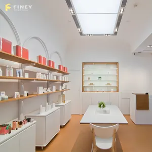 Customized Modern Style Cosmetic Shop Design Wholesale Shop Shelves Case Counter Display Furniture For Shop Interior Decoration