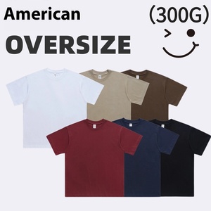 T-shirt in cotone pesante 300G per uomo di grandi dimensioni da uomo a maniche corte da uomo - Product Image 6