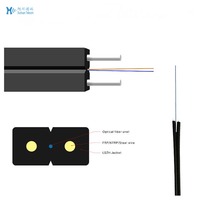 Kabel Drop Fiber Optik 1 Core 2 Core 4 Core G657A2 Kabel Drop FTTH Kabel Drop Fiber Optik