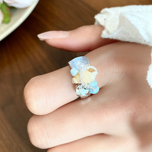 Bagues pour femmes tendance 2026 : Nouvelle collection Océan Bleu au design créatif, style doux et luxueux, vente en gros de bijoux. - Product Image 2
