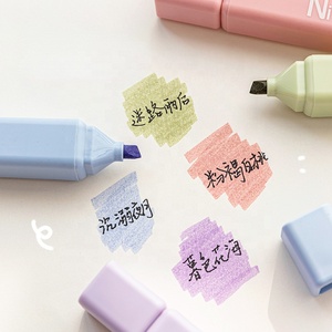 Mới Dễ Thương Morandi Học Sinh Văn Phòng Phẩm Cung Cấp Bộ 6 cái/hộp <span class=keywords><strong>Mini</strong></span> Macaron Nhà Sản Xuất Bút Phẳng Khối Tô Màu Tùy Chỉnh - Product Image 4