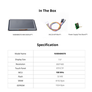 Nextion NX8048T070 7.0 จอแสดงผลแบบสัมผัสอัจฉริยะ USART TFT HMI โมดูลโซลูชั่นสำหรับจอ LCD/LED แบบดั้งเดิม แทนที่หลอด Nixie L111 - Product Image 6