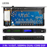 Processeur de sonorisation DSP FIR LB306 3 entrées 6 sorties, 500 MHz, double cœur, 32 bits, 768 kHz ADC, PEQ, DEQ, GEQ, contrôle USB, LAN, PC