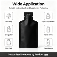 Pochette personnalisée noire pour échantillons liquides 5ml 10ml 15ml, finition mate ou brillante, avec trou de suspension, en plastique, pour emballage d'échantillons de cosmétiques liquides et gels