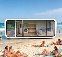 Cabane Apple préfabriquée moderne avec mobilier complet, maisonnette modulaire de luxe pour le glamping, villa de vacances, vente en gros