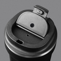 Mug à café en acier inoxydable 304 de qualité supérieure, 380 ml, 510 ml, gobelet isotherme sous vide avec couvercle rabattable et cordon de transport, personnalisable