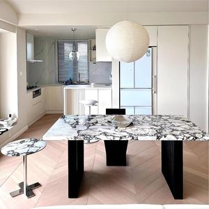 Mesa de Comedor Moderna de Lujo en Piedra Calacatta <span class=keywords><strong>Viola</strong></span> para 4-8 Personas, Mesa de Comedor de Piedra Sinterizada para Hogar y Comercio - Product Image 2