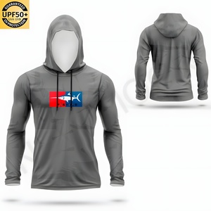 Sweat à capuche de pêche en plein air UPF50+ à séchage rapide, imperméable, en polyester, pour hommes, avec logo personnalisé et design camouflage intégral - Product Image 2