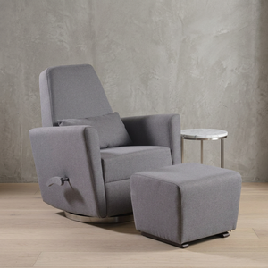 Fauteuil à bascule avec grande poignée, pivotant manuel, inclinable, écologique, modulaire, confortable, en tissu et bois, pour la maison - Product Image 6
