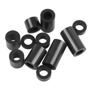 Nylon ABS Round Electrical Outlet Spacers Non-Threaded <strong>for</strong> M6 <strong>Screws</strong> Black with Cutting Service - Product Image 2