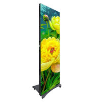 Écran publicitaire LED P25 imperméable pour l'extérieur, design pliable portable, panneau d'affichage totem