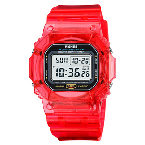 Skmei 1999 reloj <span class=keywords><strong>LE</strong></span> light watch 50m waterproof transparent mobile led display digital sports wristwatches for men and women - Product Image 4