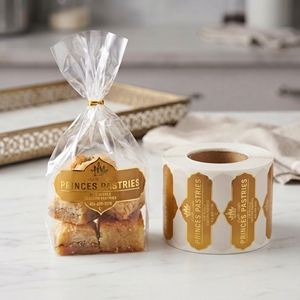 Étiquettes d'emballage en papier autocollantes très vendues, autocollants imprimés personnalisés pour l'image de marque des produits alimentaires et de boulangerie - Product Image 1