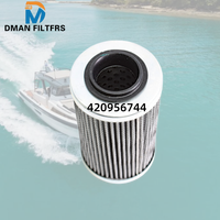 Filtre à huile à visser haute précision résistant à la corrosion 420956744 pour pièces de rechange de moteur de bateau