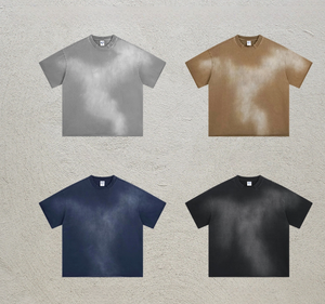 Ensemble décontracté homme été : chemise à manches courtes et short, style vintage délavé, artisanat nostalgique, mode urbaine - Product Image 3