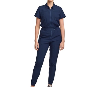 Uniforme <span class=keywords><strong>d</strong></span>'<span class=keywords><strong>infirmière</strong></span> à manches courtes pour femmes, combinaison de jogging avec logo personnalisé pour salon de beauté hospitalier - Product Image 3