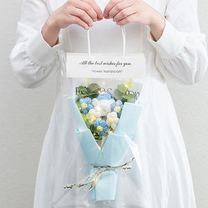 Ramo de hilo de rosas de punto Producto terminado de girasol hecho a mano para enviar <span class=keywords><strong>flores</strong></span> de simulación de regalo - Product Image 3