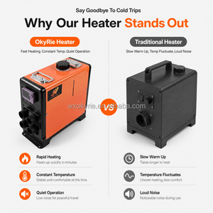 OkyRie AX57V Riscaldatore Diesel Verticale Sottile da 5KW, 12/24V DC 220V <span class=keywords><strong>AC</strong></span>, <span class=keywords><strong>4</strong></span> Uscite, Flusso d'Aria Bilanciato - Product Image 5