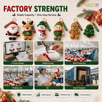 Porte-clés en peluche de Noël fantaisie, accessoires amusants pour les fêtes, vente en gros pour les détaillants et les marques de cadeaux en ligne