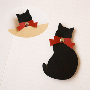 New creative PU leather cat <b>bookmarks</b>, cartoon style, perfect for students and books. - Product Image 2