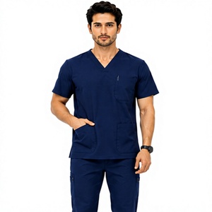 Nouveaux uniformes médicaux pour hommes, 2 pièces, style jogger, tissu extensible respirant, vêtements de travail pour médecins, vente en gros - Product Image 1