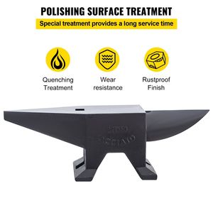 Cast <b>Iron</b> Single Horn 60 Kg 12 in Face Plate <b>7</b> 1/2 in Horn Industrial Grade Blacksmith Tool Black Electrostatic Coated - Product Image 2