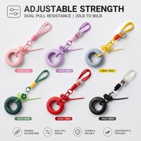 Essence Anneau de préhension portable en silicone pour entraînement musculaire des doigts, porte-clés et cordon, pour l'exercice des muscles des doigts, la musculation et la réduction du stress