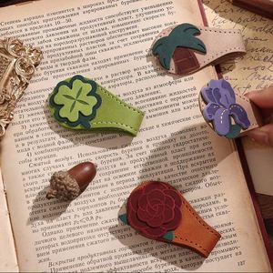 New Style Flower Magnetic <b>Bookmark</b> Reading Page Clip Handmade Stitched Reading Accessory for Writers Student Gift - Product Image 2