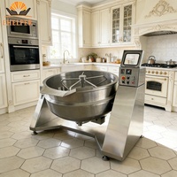 Automatische kantelbare braadpan met mengfunctie, 50L-600L, met mantel, voor bakkerijen, commerciële catering en kookapparatuur.