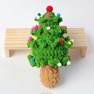 สินค้ามาใหม่ ชุดทำต้นคริสต์มาสแบบถักไหมพรม วัสดุทำจากผ้าขนสัตว์  งานแฮนด์เมด  ดอกไม้ประดิษฐ์ถักโครเชต์  ของตกแต่งต้นไม้สำหรับเทศกาลคริสต์มาส - Product Image 3