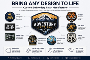 Factory Wholesale Bulk One-stop Service <strong>Sew</strong> <strong>on</strong> Clothing Logo Custom Your Brand Design Hook Loop Iron <strong>on</strong> Woven Embroidered <strong>Patch</strong> - Product Image 4