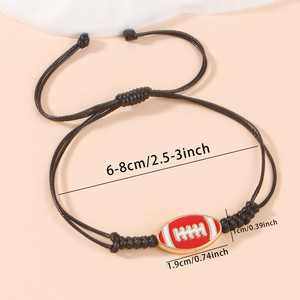 Pulsera Trenzada de Fútbol Ruso de Moda, Serie Deportiva, Pulsera de Fútbol Americano, Pulsera de Amistad <span class=keywords><strong>para</strong></span> Parejas, Ajustable - Product Image 3