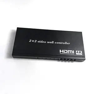 4K HDMI 2x2ไม่สม่ำเสมอจอแอลซีดีวิดีโอที่ประมวลผลผนังตัวควบคุมวิดีโอ HDMI 2x2ควบคุมผนัง