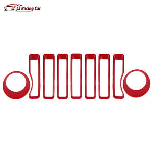 Grade de malha frontal para carros, acessório com guarnição para farol e farol, tampa para Jeep <span class=keywords><strong>Wrangler</strong></span> JL 2018-2022 - Product Image 3