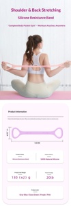 <span class=keywords><strong>Corda</strong></span> Elastica Creativa a Forma di 8 per Esercizi di Braccia, Spalle, Cosce e Fianchi, Banda di Resistenza per Espansore Toracico - Product Image 4