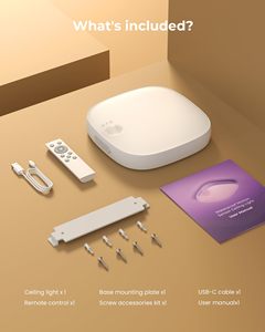 Lámpara <span class=keywords><strong>de</strong></span> Techo con <span class=keywords><strong>Sensor</strong></span> <span class=keywords><strong>de</strong></span> <span class=keywords><strong>Movimiento</strong></span>, Luz <span class=keywords><strong>de</strong></span> Armario Recargable <span class=keywords><strong>de</strong></span> 8000 mAh, Lámpara LED para Baño, Lámpara <span class=keywords><strong>de</strong></span> Techo Inalámbrica con Control Remoto RGB - Product Image 6