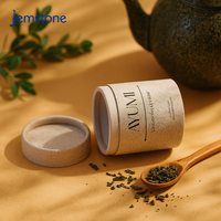 Boîte d'emballage cylindrique pour capsules de thé en vrac écologiques avec logo personnalisé, 50 g, emballage en tube en carton pour poudre de thé de qualité alimentaire