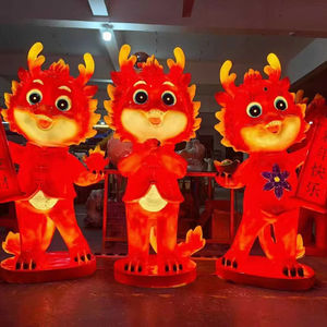 Lámpara LED 3D de Dragón del Zodiaco Personalizada, Impermeable IP65, Material de Resina y Fibra de Vidrio para Exteriores, Decoración Navideña y de Halloween - Product Image 1