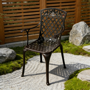 Waterproof Aluminum <strong>Garden</strong> Chairs - Eco-Friendly Outdoor <strong>Seating</strong> for Villa Owners <strong>with</strong> Armrests - Product Image 5