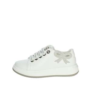 Baskets Laura Biagiotti Love pour filles, en toile blanche, chaussures tendance - Product Image 1