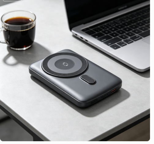 Portable 5000mAh Magnetic Wireless Power Bank Fast Charging External Battery Pack for Phone Compact Travel Ultra Slim Powerbanks