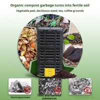 L2 Poubelle de jardin en plastique durable pour le compostage pour l'herbe Fleurs Plantes Déchets organiques Fournitures de jardin