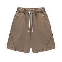 Haute qualité personnalisé hommes élastique cordon français éponge Shorts Logo personnalisé 100% coton pantalons de survêtement lavage à l'acide Shorts
