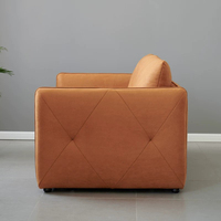 Canapé-lit convertible moderne en tissu avec structure métallique pour petit espace, salon, chambre à coucher, mobilier extensible pour la maison