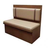 Ensemble de salle à manger pour restaurant commercial, banquette en bois de noyer avec coussin en cuir PU, chaises de salle à manger avec dossier en rotin pour café et bistrot