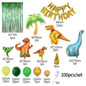 Decoración para Fiesta <span class=keywords><strong>de</strong></span> Cumpleaños Infantil, Sets <span class=keywords><strong>de</strong></span> <span class=keywords><strong>Globos</strong></span> con Temática <span class=keywords><strong>de</strong></span> <span class=keywords><strong>Dinosaurios</strong></span>, Cortina con Letras <span class=keywords><strong>de</strong></span> Dibujos Animados, <span class=keywords><strong>Globos</strong></span> Redondos Multicolores <span class=keywords><strong>de</strong></span> Diferentes Formas - Product Image 2